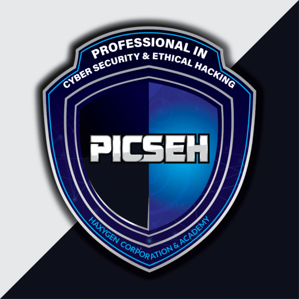 PICSEH professional in cyber security and ethical hacking badge